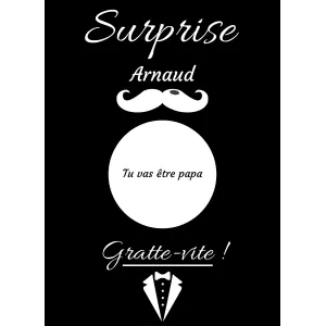 Carte à gratter élégante pleine de complicité