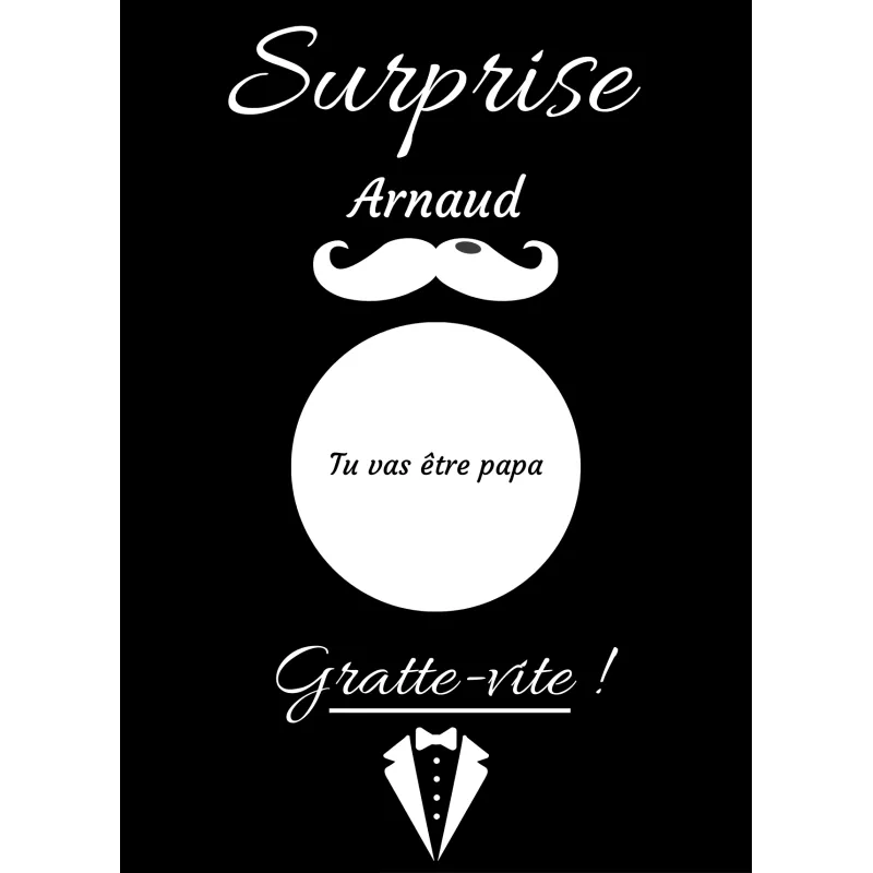 Carte à gratter élégante pleine de complicité