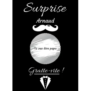 Carte à gratter élégante pleine de complicité