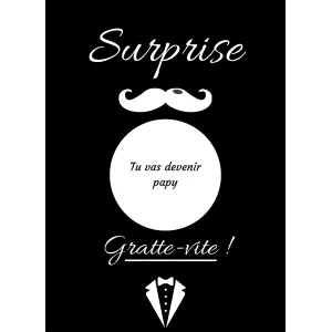 Carte à gratter élégante pleine de complicité