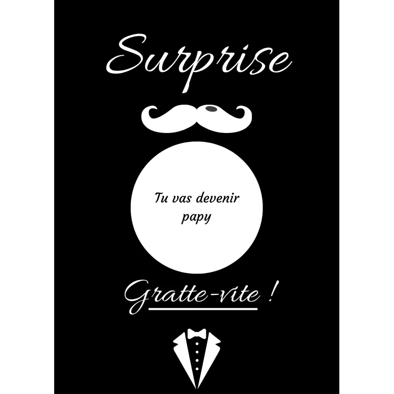 Carte à gratter élégante pleine de complicité