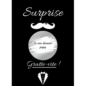 Carte à gratter élégante pleine de complicité