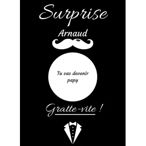 Carte à gratter élégante pleine de complicité