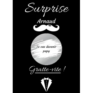 Carte à gratter élégante pleine de complicité