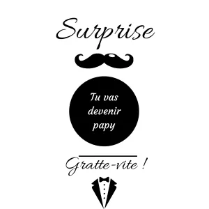 Carte à gratter une annonce tout en élégance