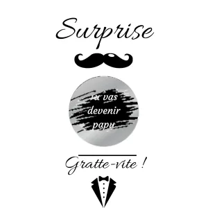 Carte à gratter une annonce tout en élégance