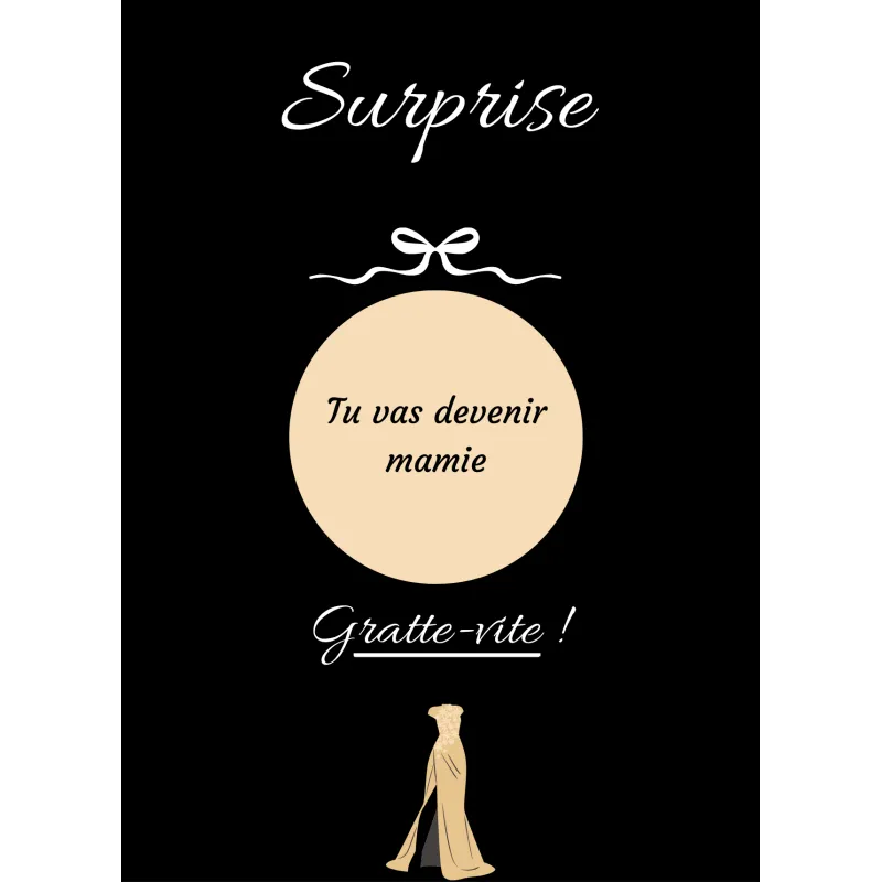 Carte à gratter une surprise pleine d’émotion