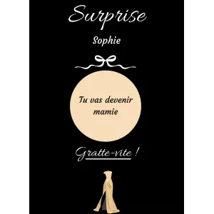 Carte à gratter une surprise pleine d’émotion