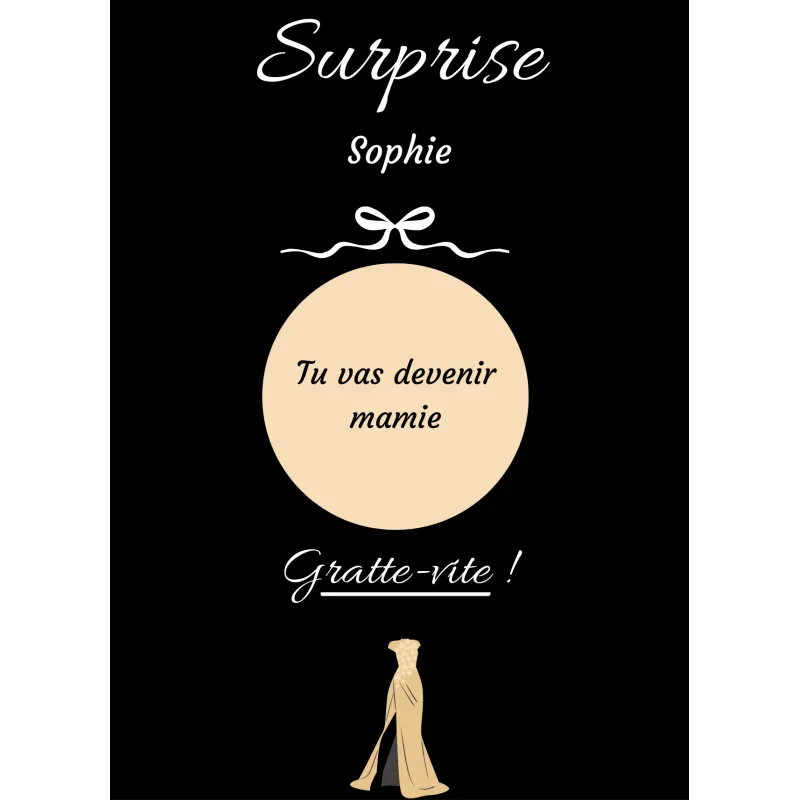 Carte à gratter une surprise pleine d’émotion