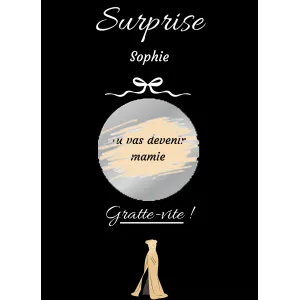 Carte à gratter une surprise pleine d’émotion