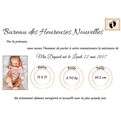 avis de naissance esprit poste d’antan