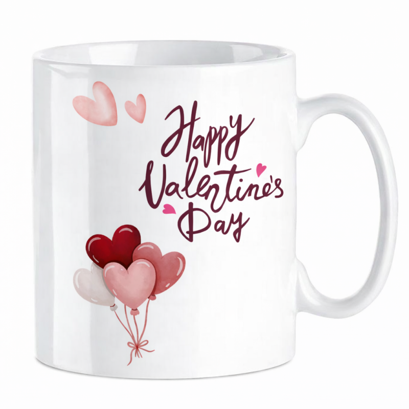 Mug happy Valentine’s Day aux cœurs