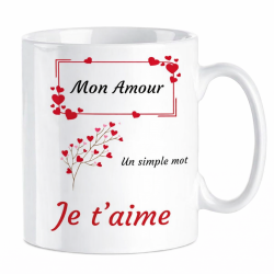 Mug mon amour, un simple mot je t’aime