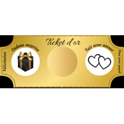 Ticket à gratter d’or personnalisé pour une annonce inoubliable
