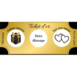 Ticket à gratter d’or personnalisé pour une annonce inoubliable