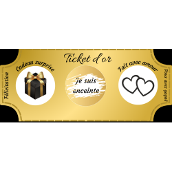 Ticket à gratter d’or personnalisé pour une annonce inoubliable