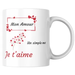 Mug mon amour, un simple mot je t’aime