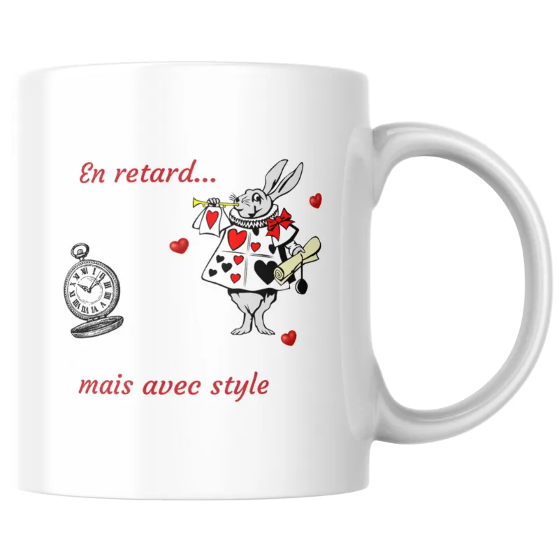 Mug en retard mais avec style, l’humour qui commence la journée