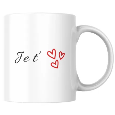 Mug je t’aime au cœur