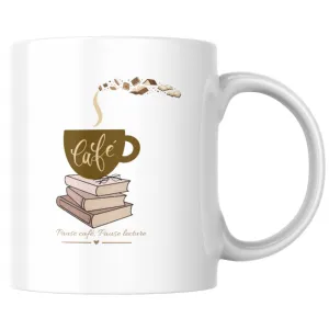 Mug pause café pause lecture, le rituel des esprits curieux
