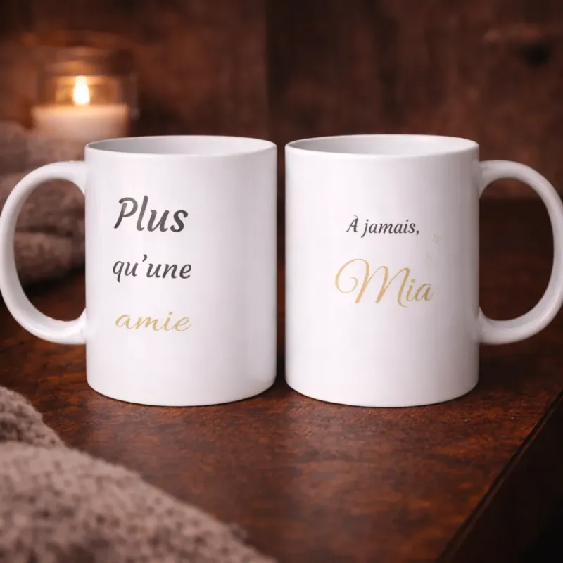 Mug Plus qu’une amie, une évidence