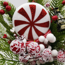 Bouquet féerique de Noël et son sucre d’orge enchanté