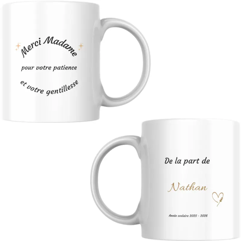 Mug doux pour dire merci