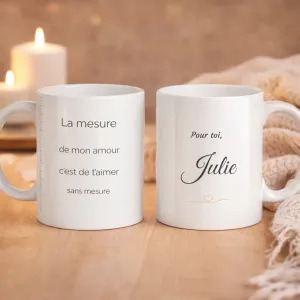 Mug pour toi, la mesure de mon amour