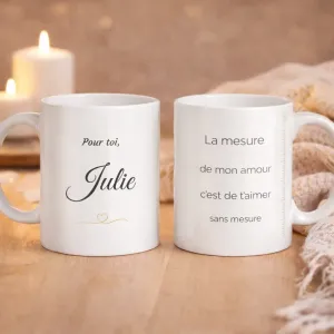 Mug pour toi, la mesure de mon amour