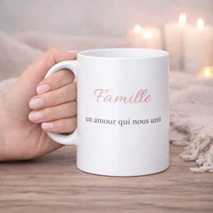 Mug Famille, un amour qui nous unit