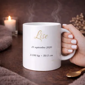 Mug Un prénom, une date, une vie transformée