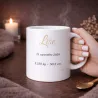 Mug Un prénom, une date, une vie transformée