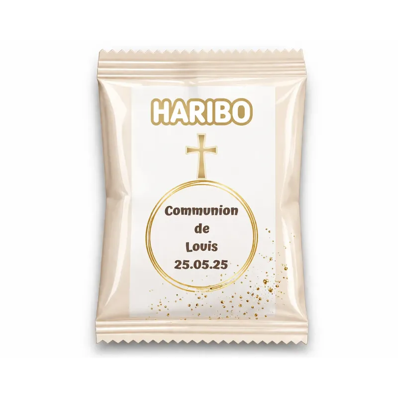 Haribo élégance communion dorée
