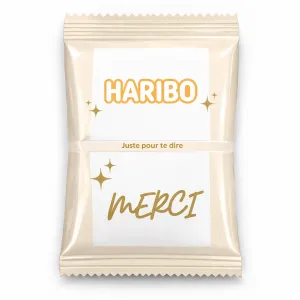 Haribo message doré élégant