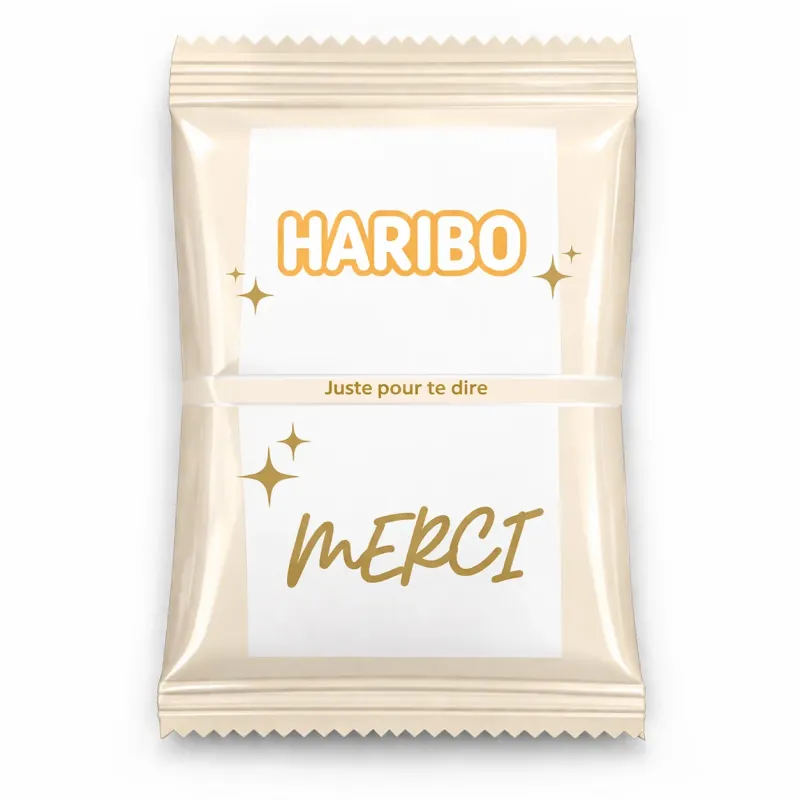 Haribo message doré élégant