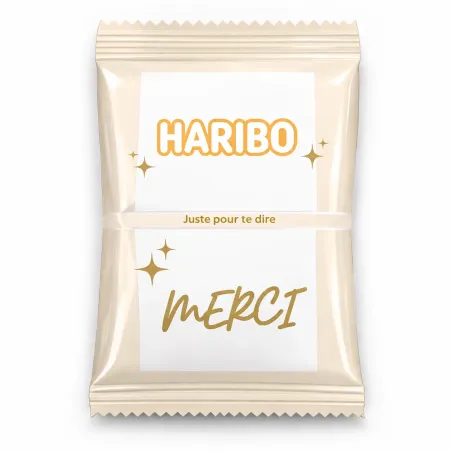Haribo message doré élégant
