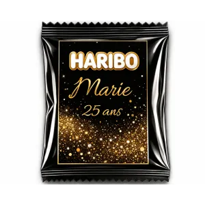 Haribo nuit dorée scintillante