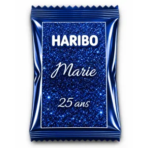 Haribo éclat bleu scintillant