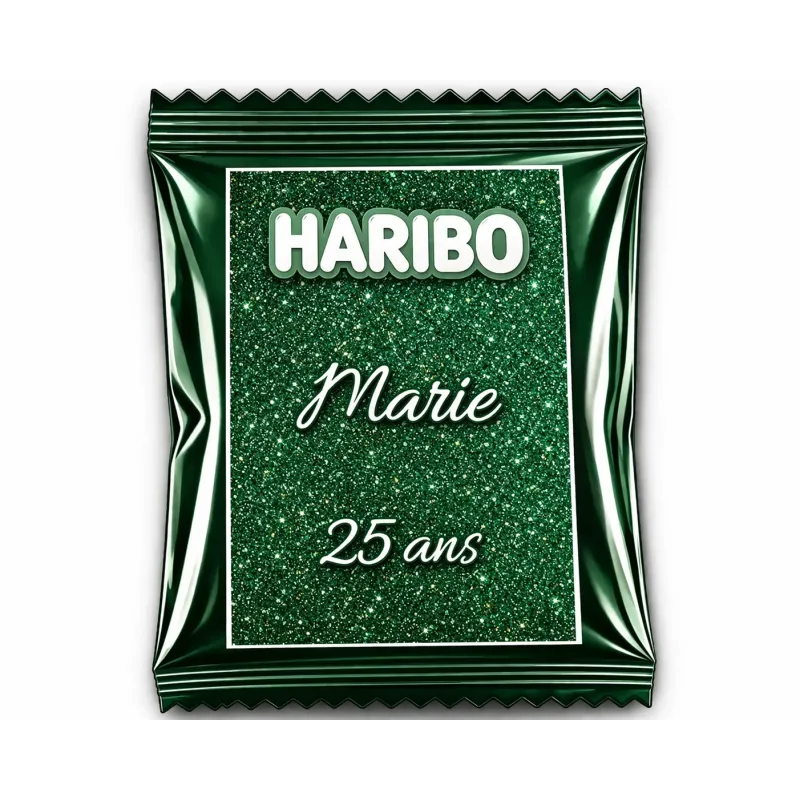 Haribo éclat émeraude scintillant