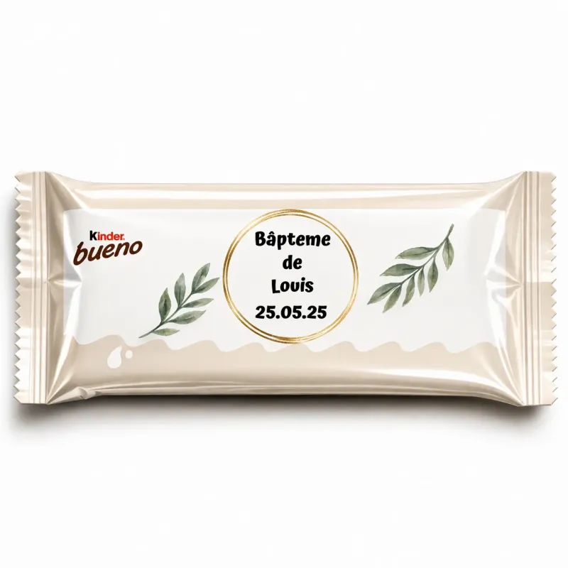 Kinder bueno douceur baptême élégante