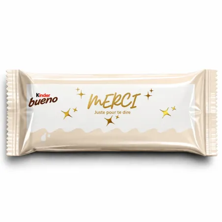Kinder bueno message doré élégant