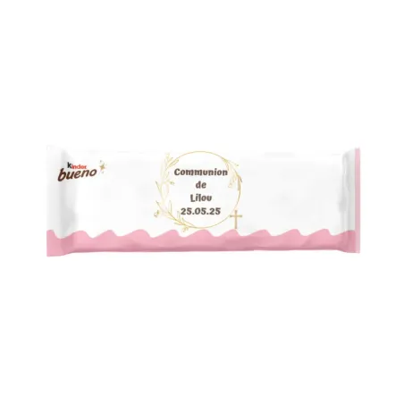 Kinder bueno douceur communion florale dorée