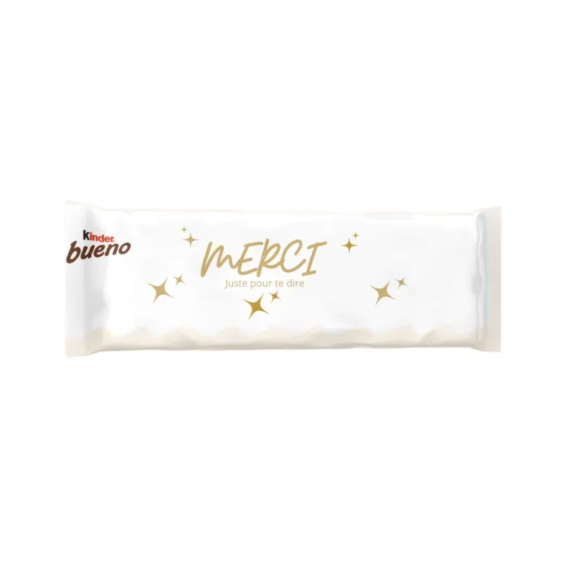 Kinder bueno message doré élégant