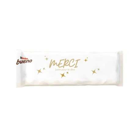 Kinder bueno message doré élégant